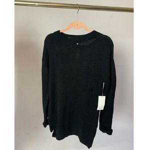 Distressed oversized sweater